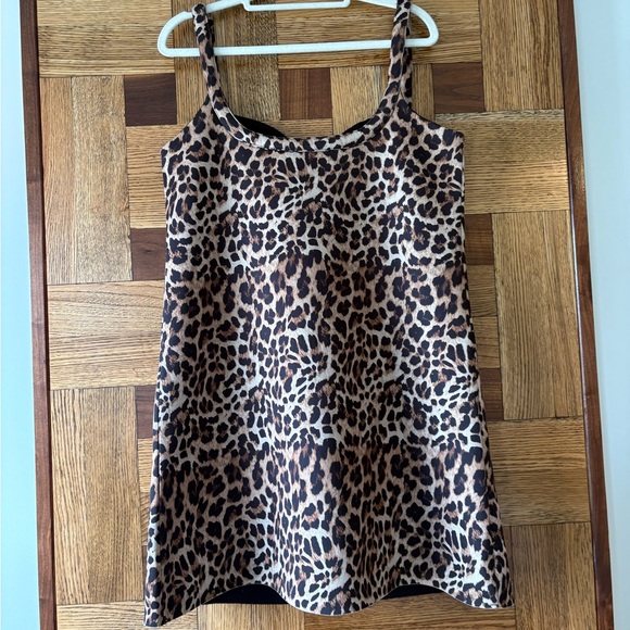 Dhruv Kapoor | Anthropologie Leopard Mini Dress Scuba Knit - Picture 6 of 7